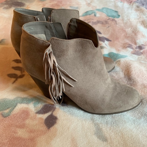 Carlos Santana Shoes - Carlos by Carlos Santana Tan Fringe Ankle Booties